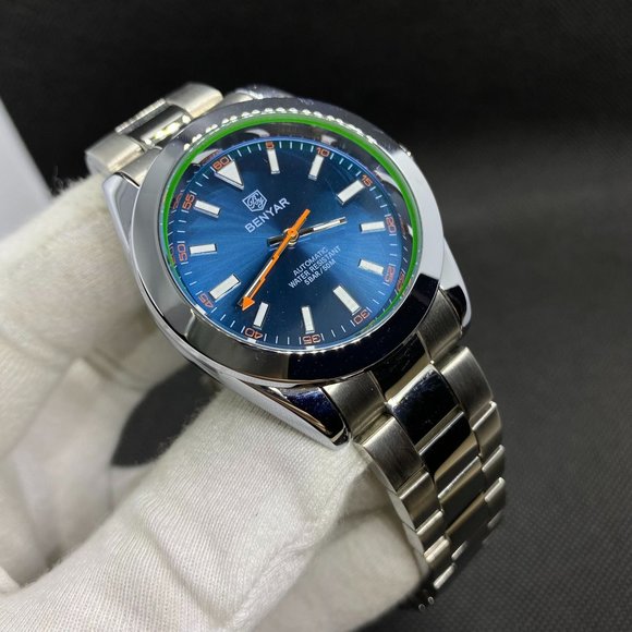 Luxury Men's Automatic Mechanical 50M Waterproof Milgauss Design Watch Blue - Picture 5 of 7